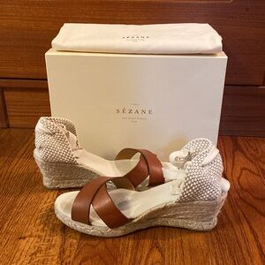 Sezane Ilda Espadrilles Natural Heritage Shoes Size US 7